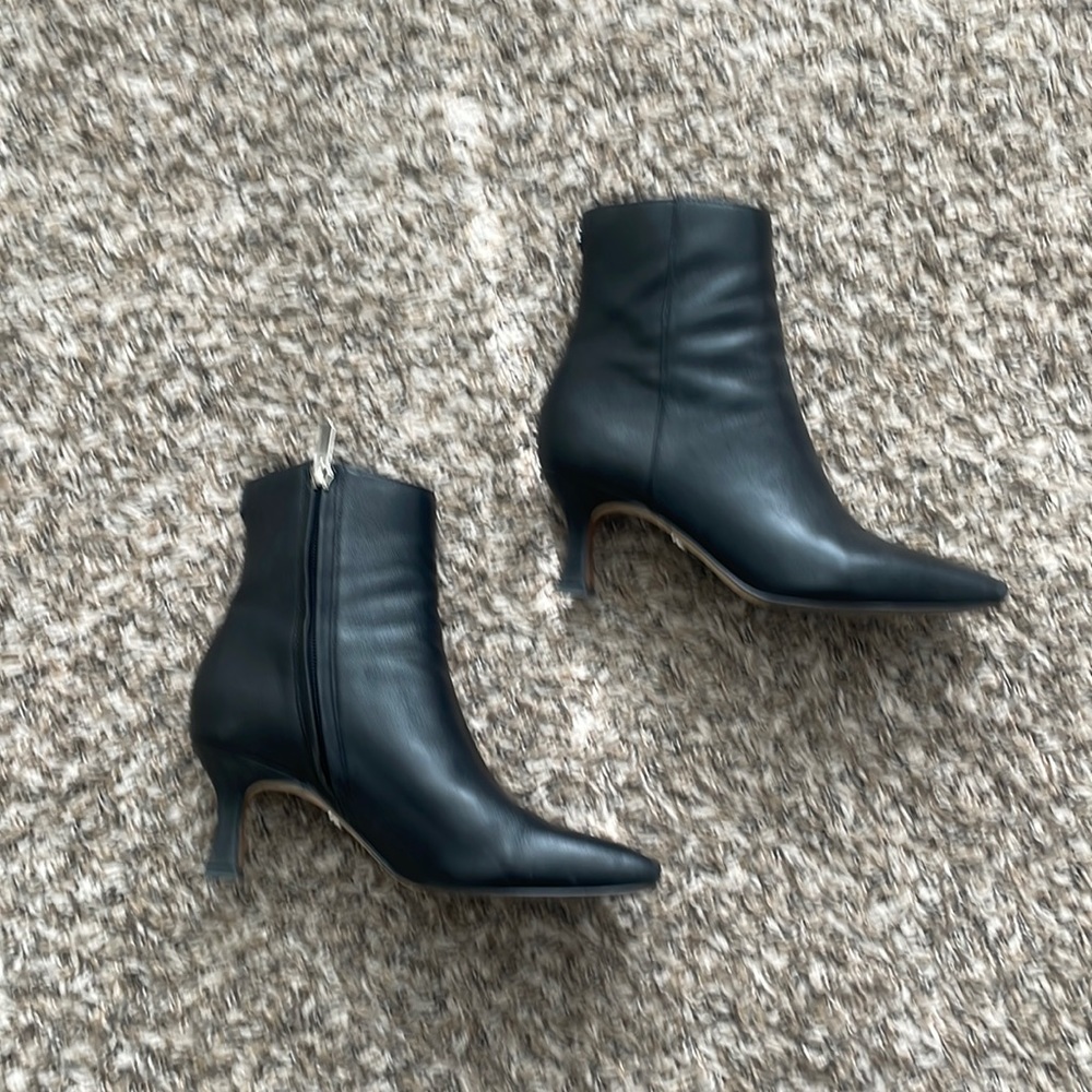 black leather boots